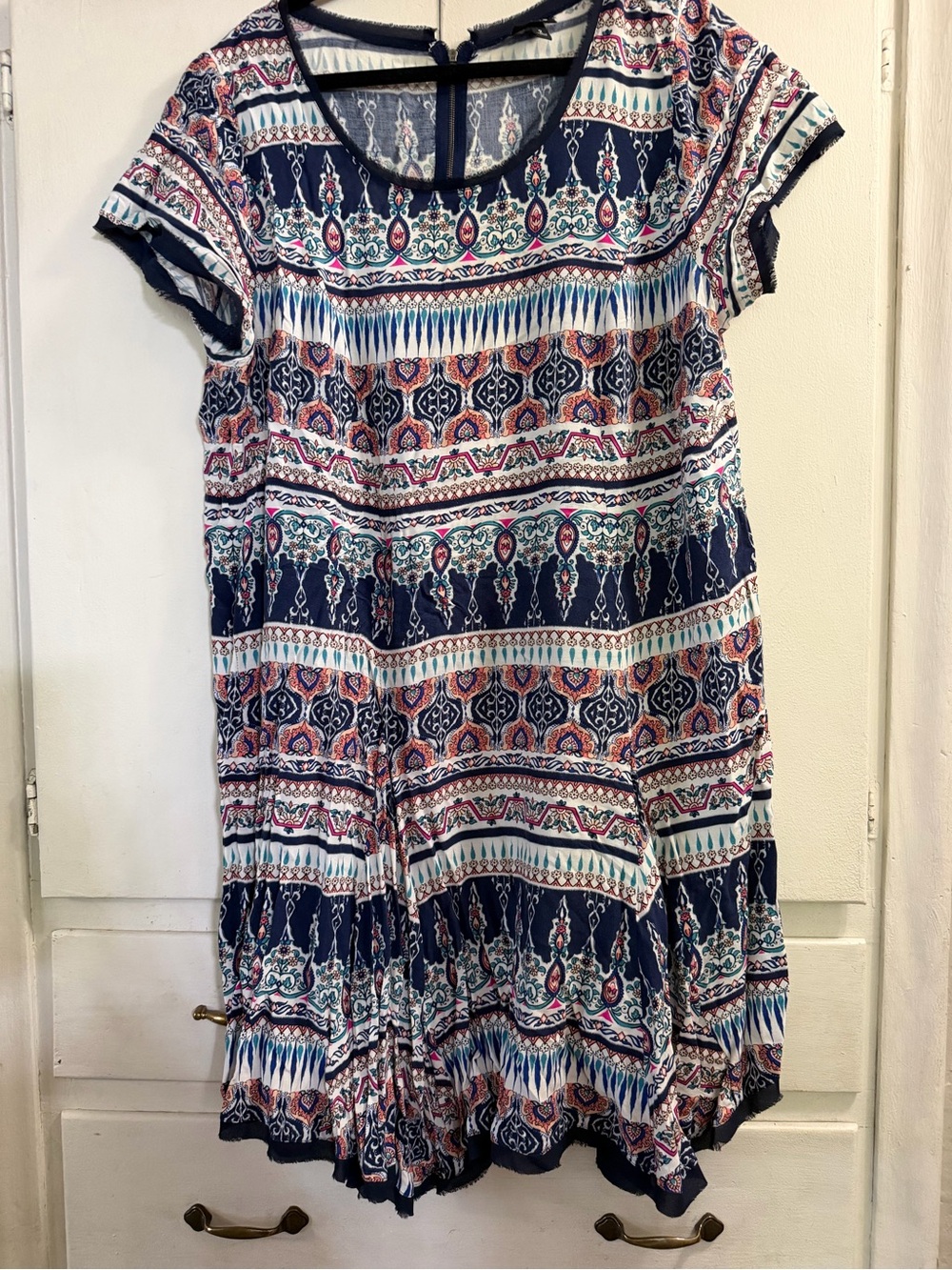 torrid Navy Multicolor Printed Midi Dress